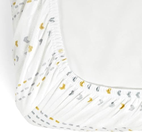 Miniatura 5 de Lush Decor Baby Hygge Geo - Sábana bajera ajustable para cuna, suave y afelpada, 52 x 28 x 9 pulgadas, color amarillo