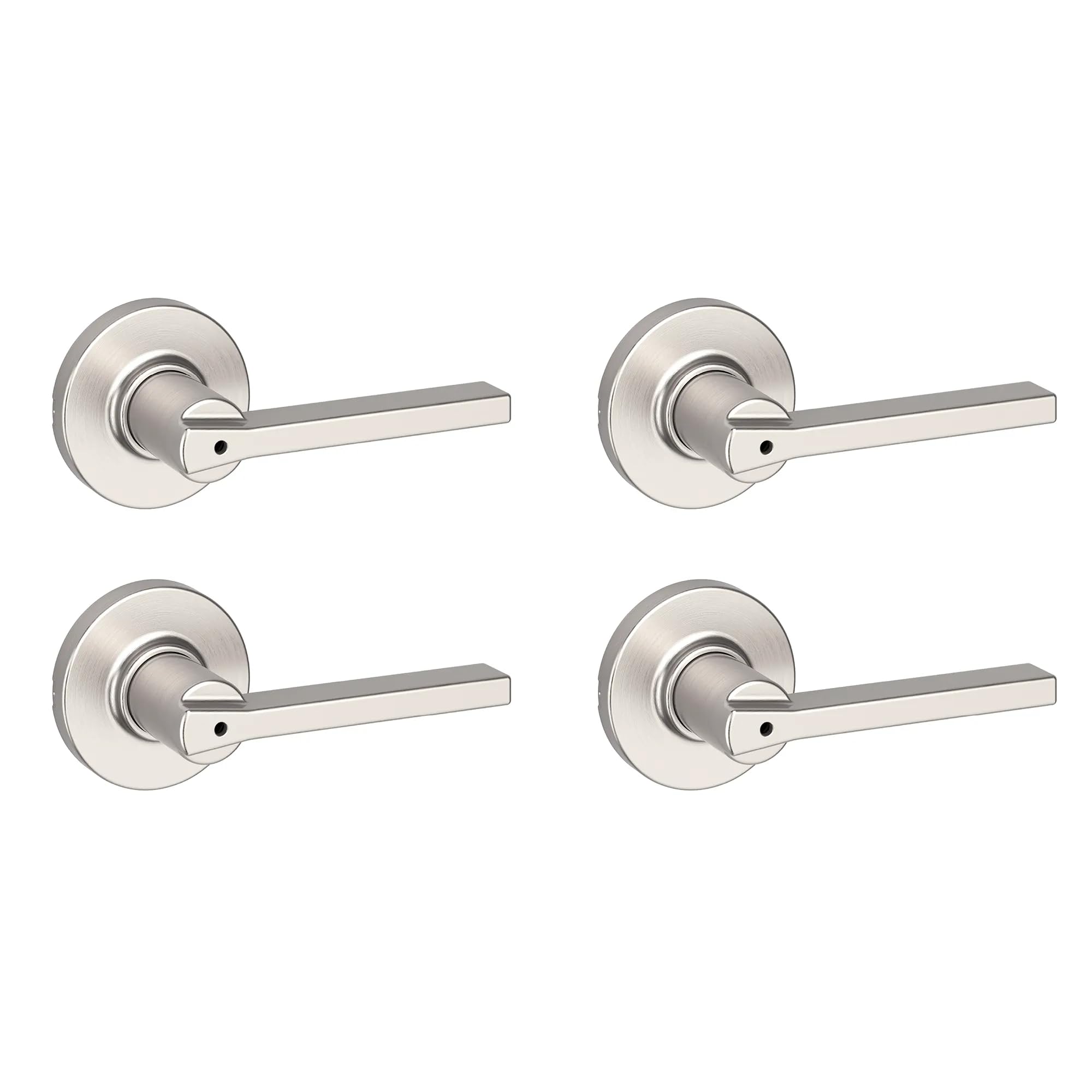 Levier de porte Kwikset en nickel satiné pour sublimer l'ambiance de votre chambre