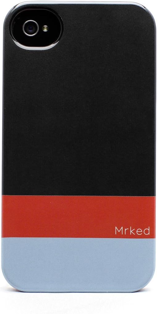 HR401 Honor Roll Collection Protective Case for iPhone 4 and 4S - Carrying Case - Retail Packaging - Dark Grey/Fire Red