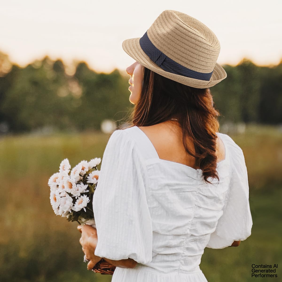 Chapeau trilby en paille pour homme – Chapeau de soleil Fedoras de paille d'été pour voyage, plage, Panama