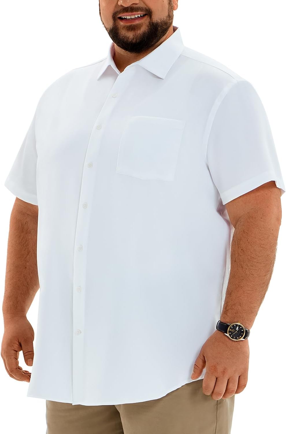 HOdo Big and Tall Mens Dress Shirts Casual Button Down Shirts 2XL-6XL - Image 6