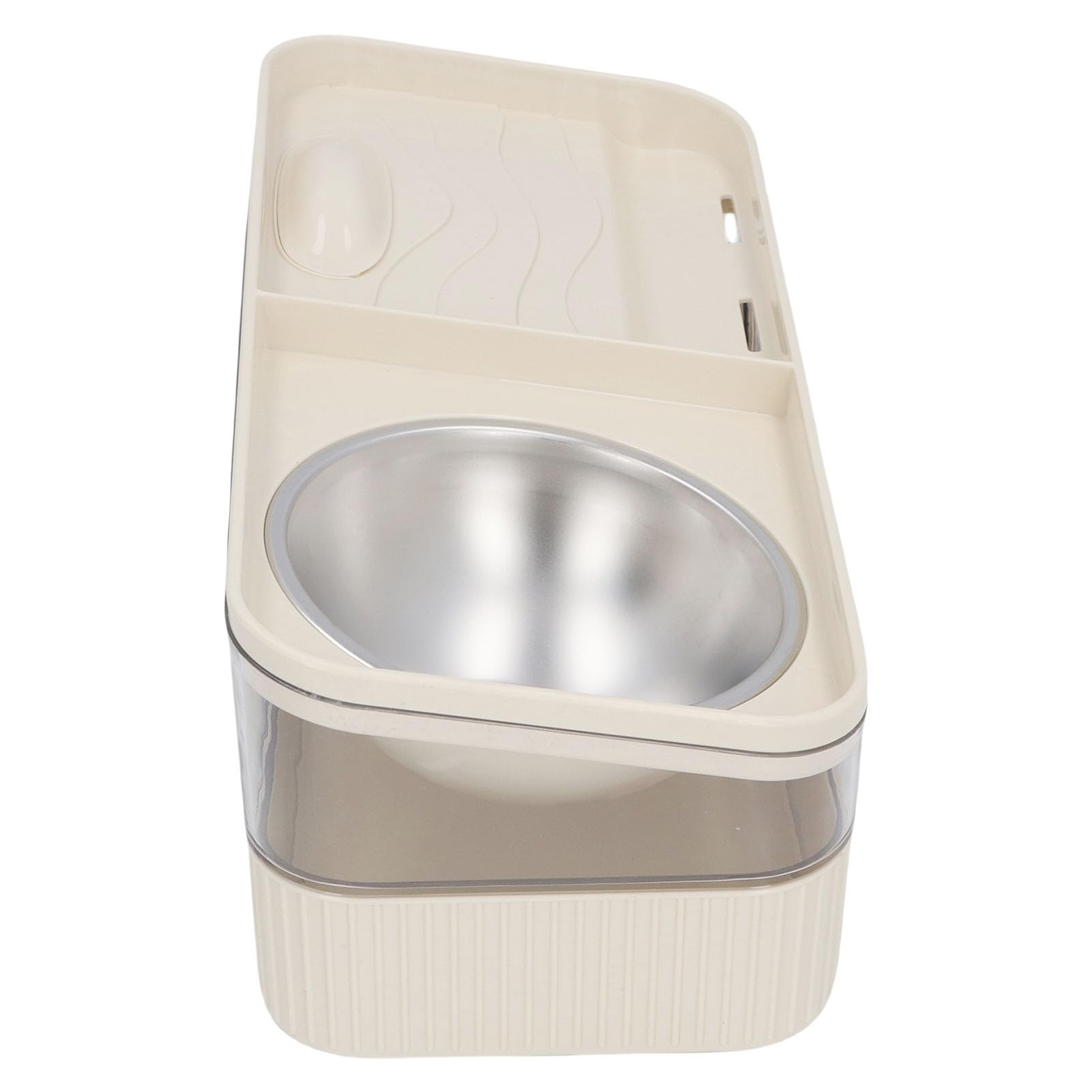 Juego de comedero automático para gatos, cuenco y bebedero de acero inoxidable de gran capacidad, solución de alimentación conveniente para gatos y perros, 13.8 x 6.3 pulgadas