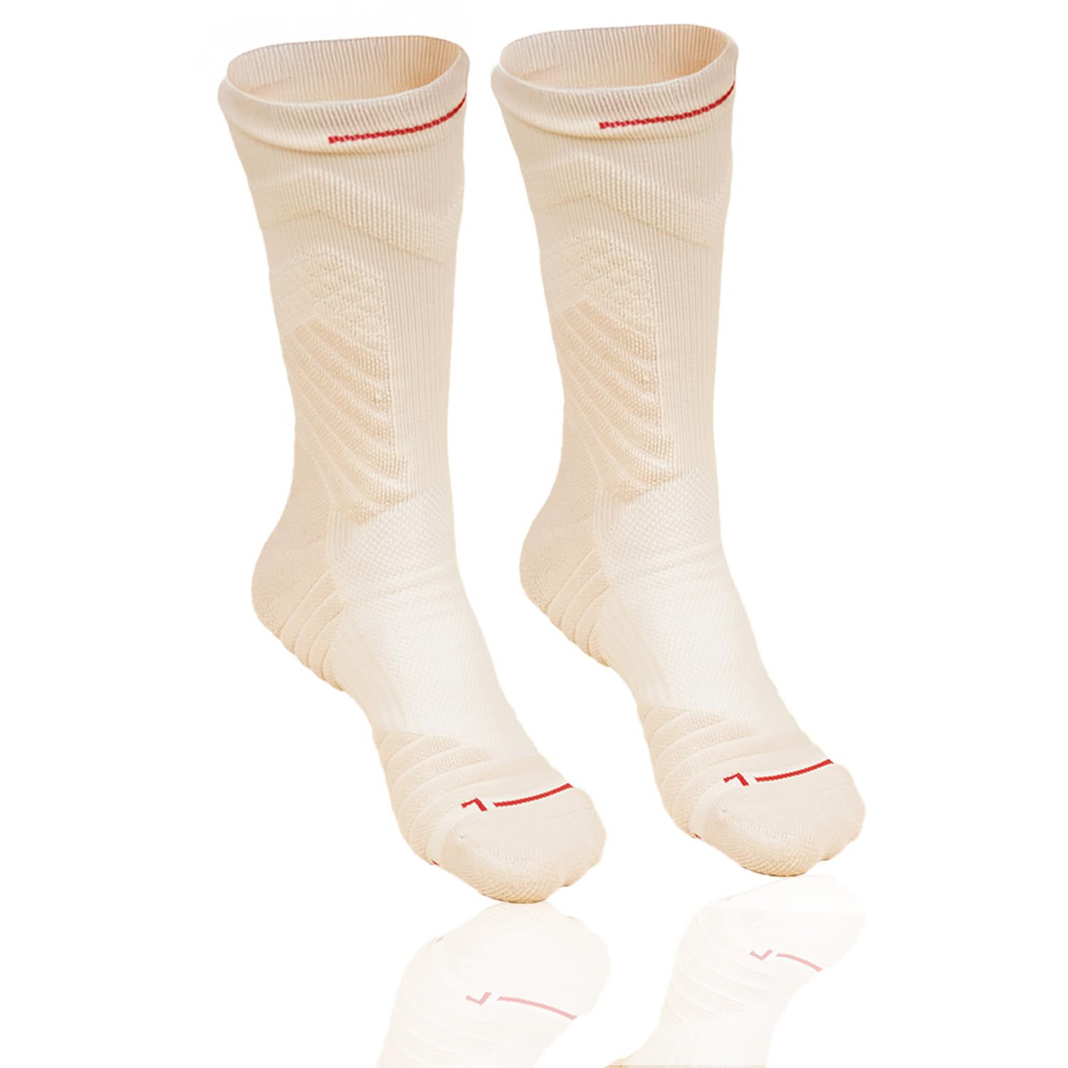 pick’all ProFlex Premium Long Sports Socks For Man - Breathable & Stretch Fit - Socks With Extra Cushioning - Targeted Arch Support & Moisture Wicking Fabric - Ideal For Sports & Gym - Unisex - Beige-picture-28