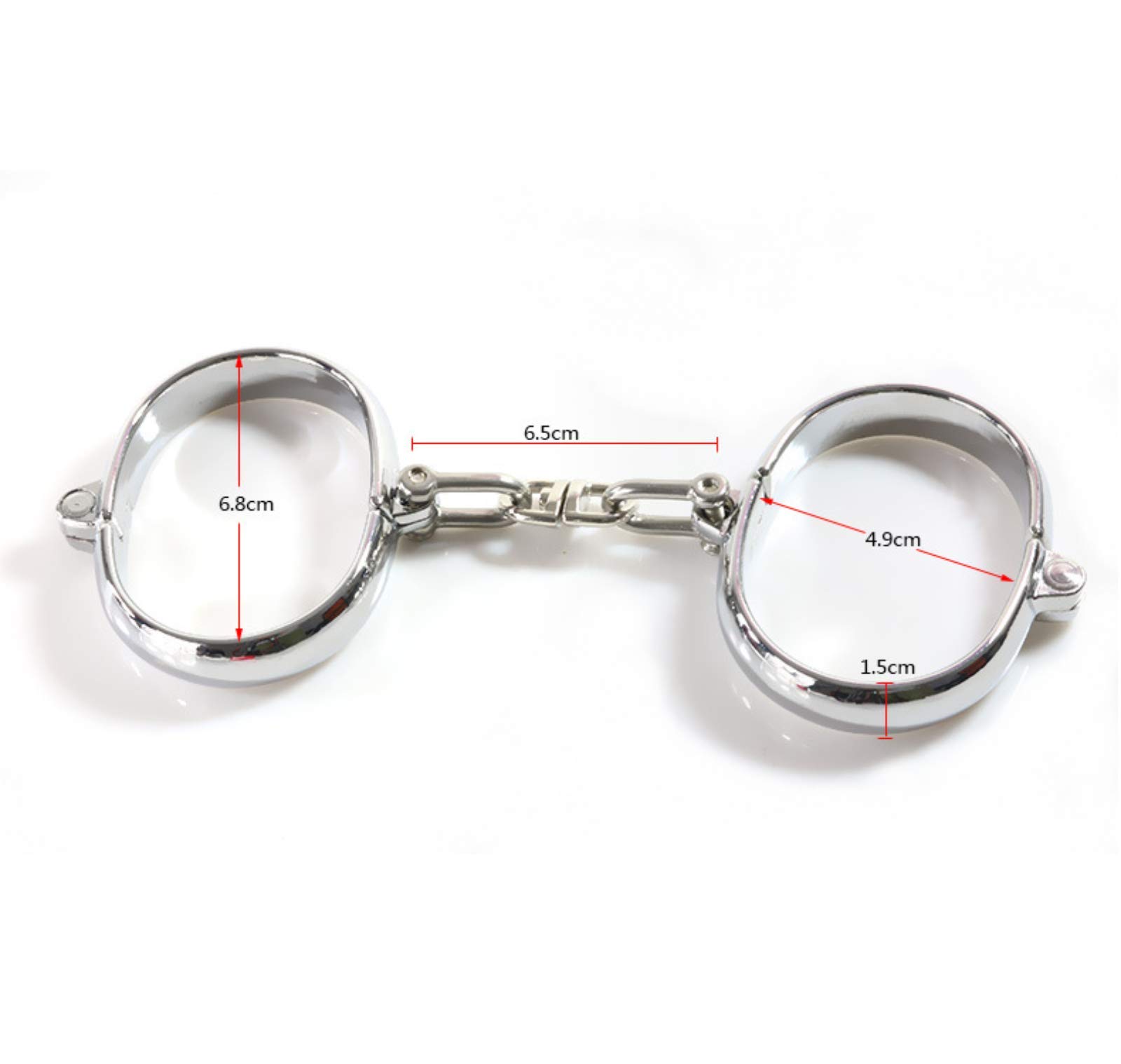 Metall Handschellen Handschellen Edelstahl Handschellen Sexspielzeug, Erhältlich in Männlichen Und Weiblichen Größen, Erotische Bondage-Spiele, Geeignet Für Anfänger Und Fortgeschrittene,Men's