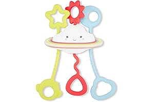 Skip Hop Monkey Pull & Play Baby Sensory Toy, Silver Lining Cloud