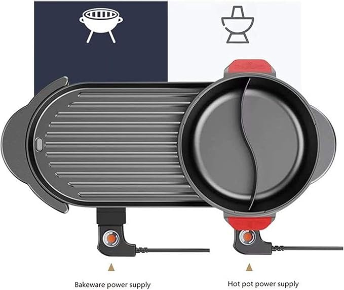 Olla Eléctrica BBQ Hotpot 2 en 1 ENWIND, 5 Ajustes de Temperatura, 1100W miniatura 3