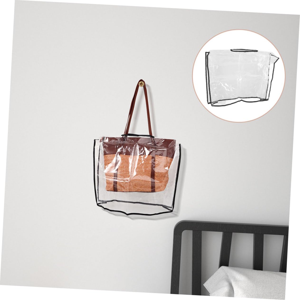 Gatuida 2 Piezas Funda para Bolso Transparente Protector De Bolso De Mano para Viajes Al Aire Funda Protectora De PVC Tote