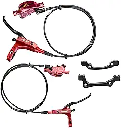 Freio a Disco Hidráulico de Bicicleta com 4 Pistões Caliper Dianteiro e Traseiro Freios para Estrada Mountain Bike Desempenho Freagem Eficiente Downhill Tempo Chuvoso Nevado Enlameado