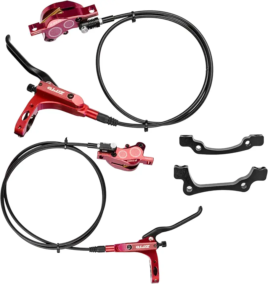 Freio a Disco Hidráulico de Bicicleta com 4 Pistões Caliper Frontal e Traseiro Alumínio Freios para MTB Bike Estrada Mou