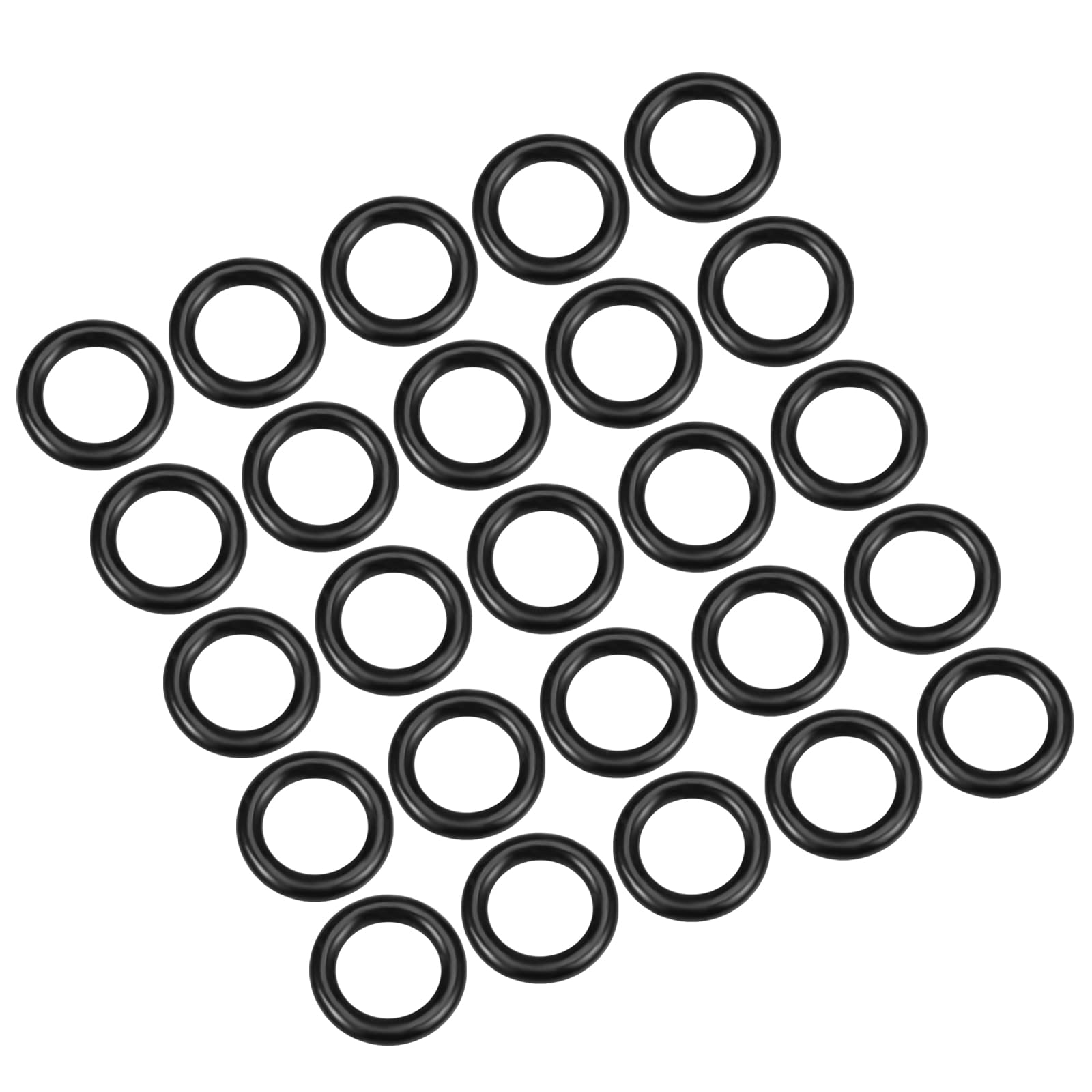 QUARKZMAN 8mm x 5mm x 1.5mm Nitrylowy Guma O-ring x 25szt Okrągły Uszczelka Podkładka dla Kran Hydrauliczny Naprawa Uszczelnienie Połączenie [Czarny]