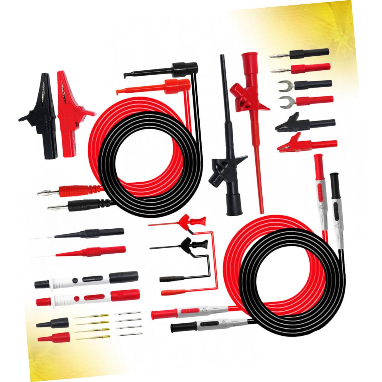 iplusmile 1set Probe Di Test Con Clip Alligatore Da Accessori Per Multimetro Penna Diagnostica Per Riparazioni Casa e Ufficio