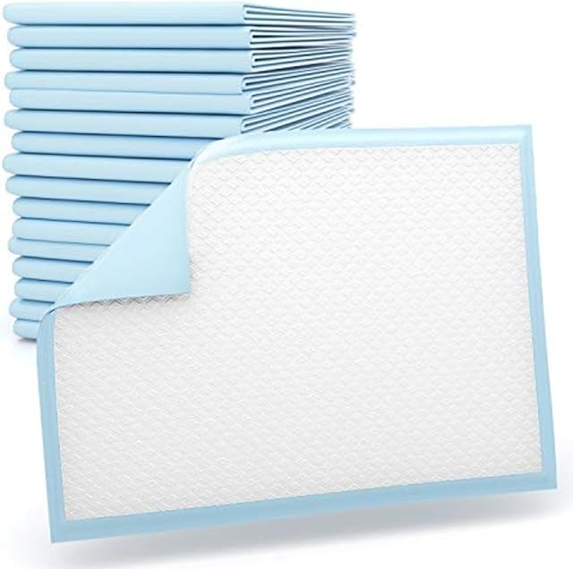 SiaMed jednorazowe podkładki do przewijania - podkładki dla zwierząt - podkładka na inkontynencję - niebieska 60 x 45 cm - 5-warstwowa firmy SiaMed - 50 sztuk, jednorazowe w podróży