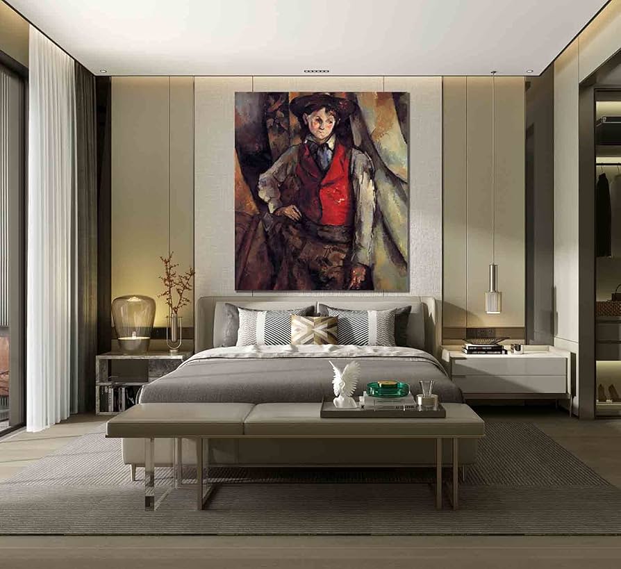 Amazon｜アートポスター ポール・セザンヌ《赤いチョッキの少年