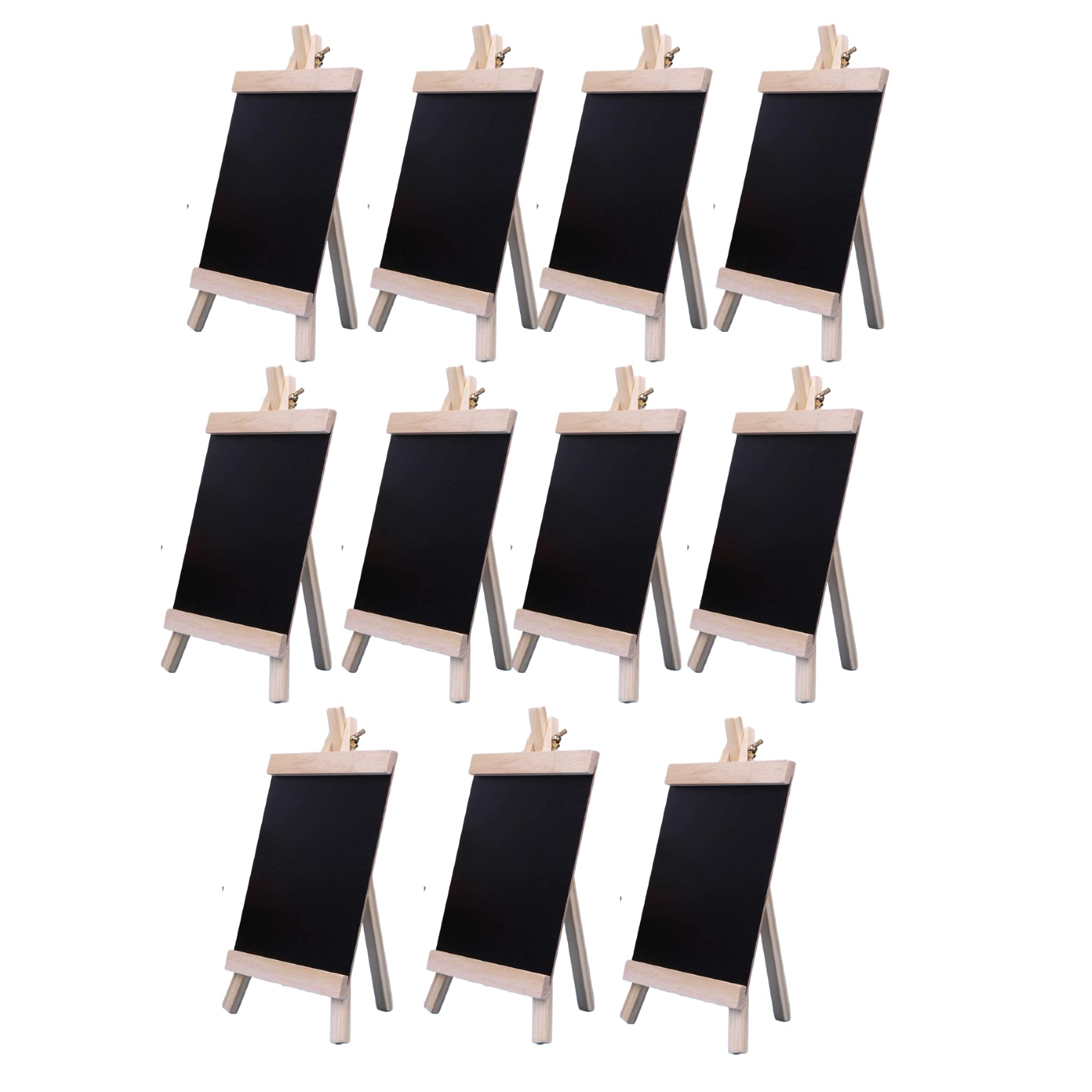 THE SRDVX 7® 20 x 36 CM, Premium Artist Wooden Easel Chalk Board, Tabletop Art Display Easel Black Board for Kids Learning,Pack of 11