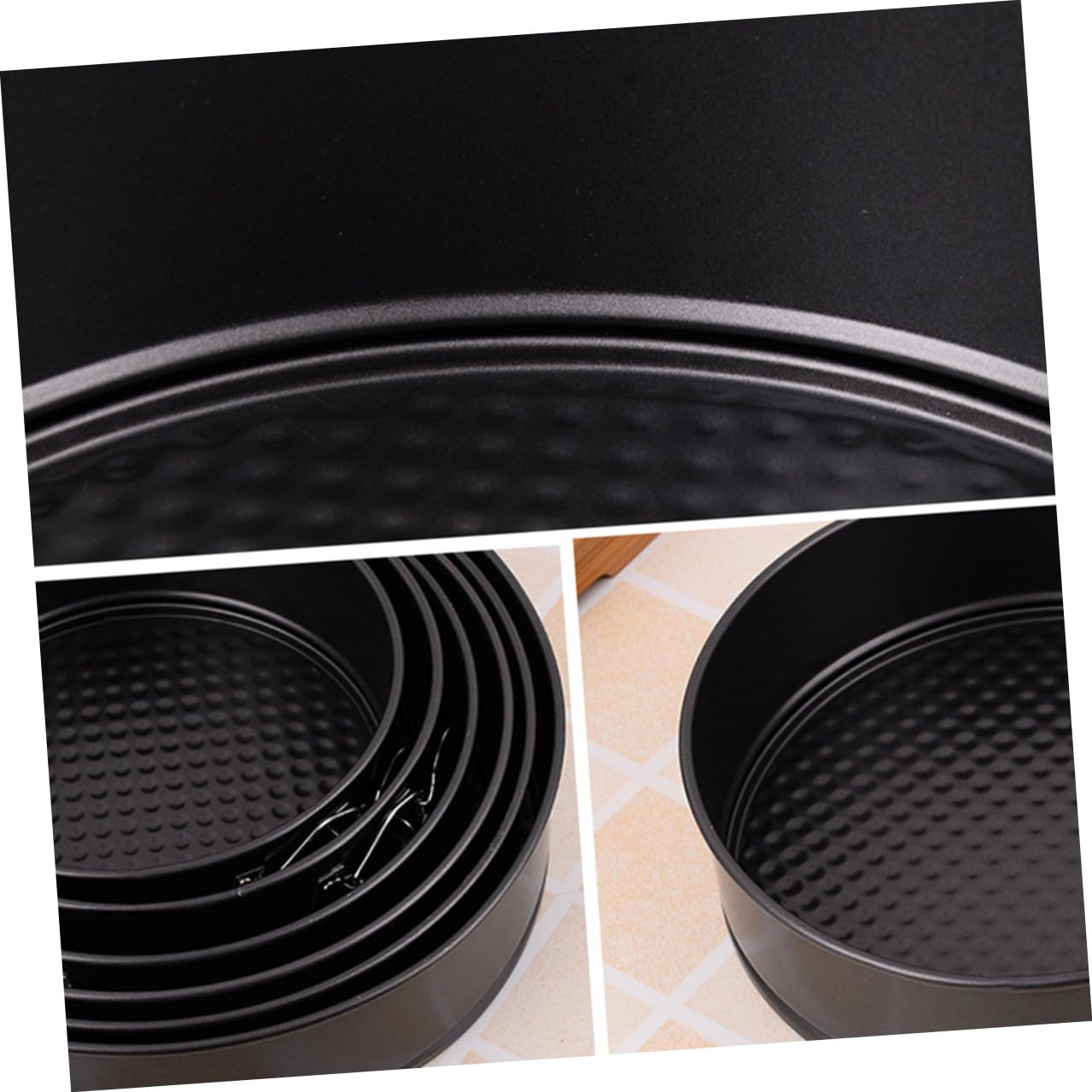 6 Piezas Moldes Redondos para Pasteles con Cierre Antiadherentes Bandejas al con Panal Aptos para Horno y Fácil Limpieza para Fiestas y Bodas