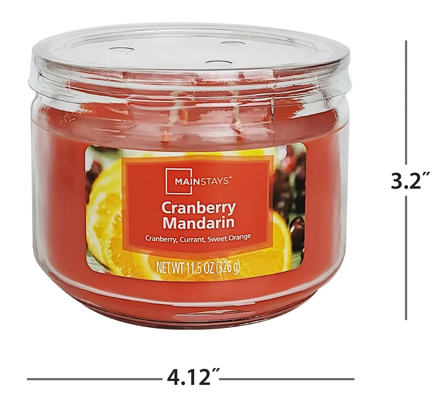 Mainstays Duftkerze, 326 ml, 2er-Pack (Cranberry Mandarine)