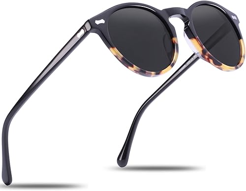 Carfia Gafas de sol polarizadas vintage para hombre protección UV400 gafas de moda retro hechas a mano marco de acetato CA5288L Multi disponible en Yaxa Colombia