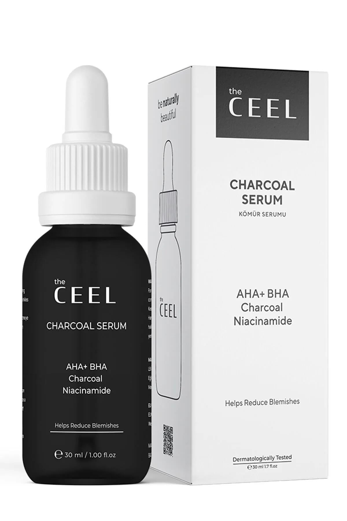 The Ceel Aha Bha Aktif Kömür Içeren Cilt Kusur Azaltıcı Niacinamide Etkili Siyah Serum 30 ml