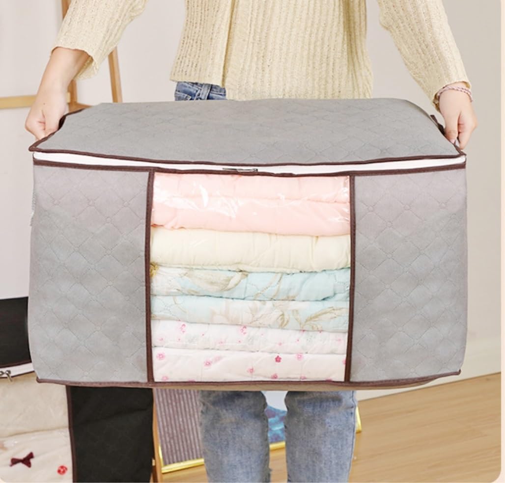 Storage Bins Storage Pouch Wide Application Lightweight Clothes Storage Bag for Gifts Under Bed Box Storage Container(E)