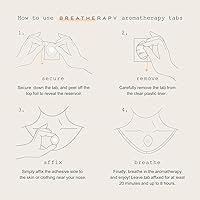 Vista 6 de Breatherapy Be Well Kit Pure Essential Oil Aromatherapy Inhalation Tabs Wellness, Allay, Soothe and Sleep Patches 8-Pack