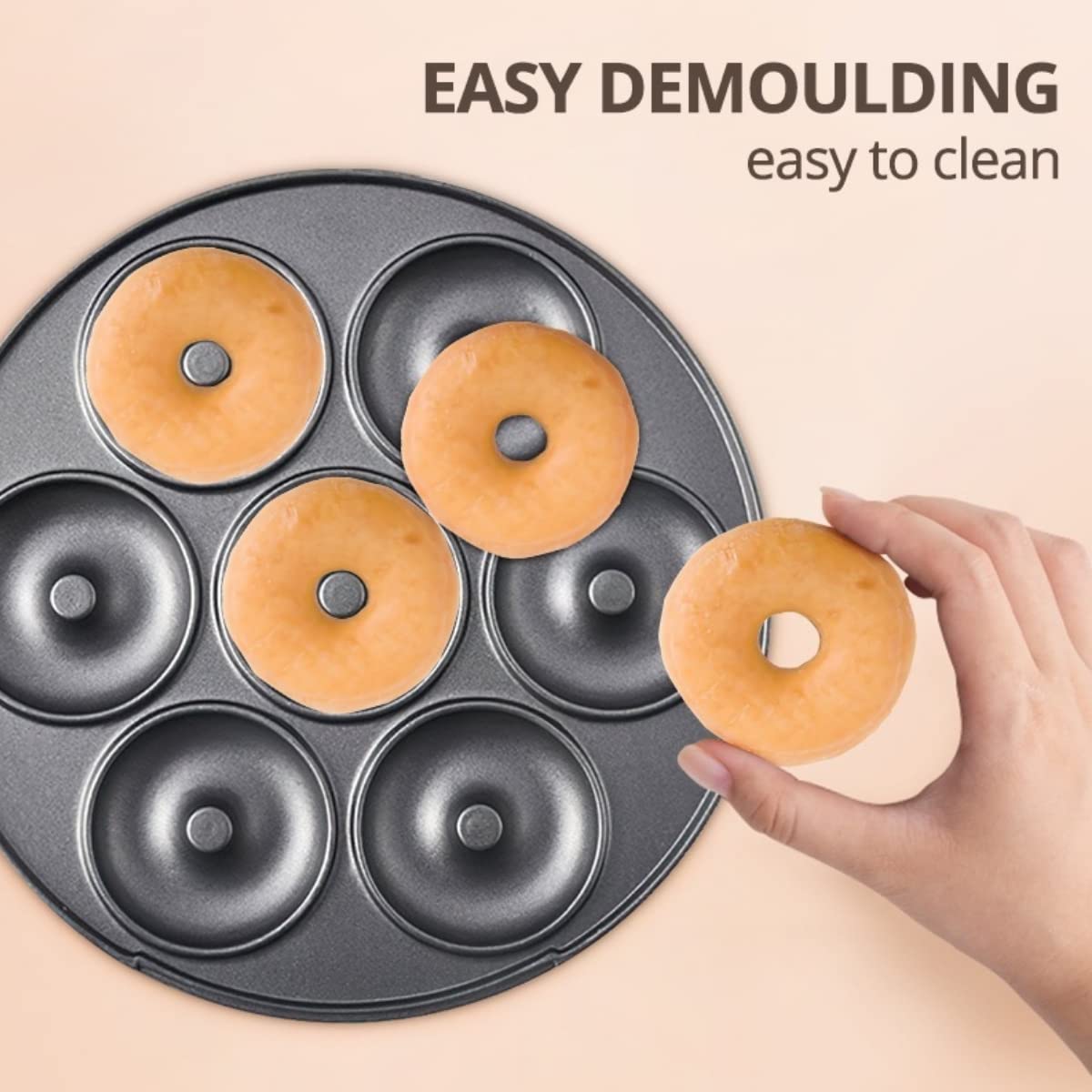 Amazon.com: Mini Donut Machine, Makes 7 Donuts, Non-Stick Donut