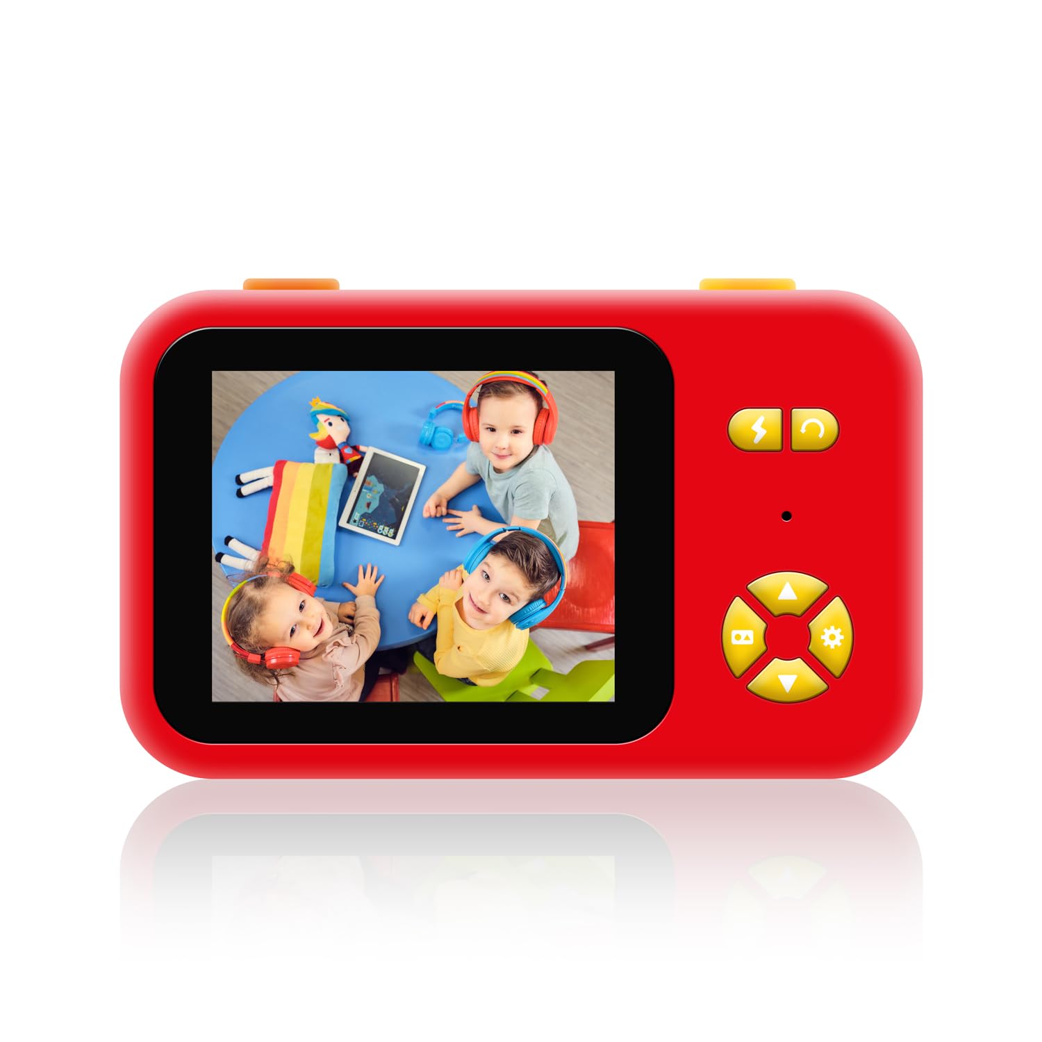 GOGEN DECKO Aparat dla dzieci, aparat cyfrowy dla dzieci, aparat do selfie, zdjęcia i wideo HD, efekty fotograficzne, karta micro SD 32 GB, LED, akumulator Lion, nadaje się dla dzieci od 3 lat,