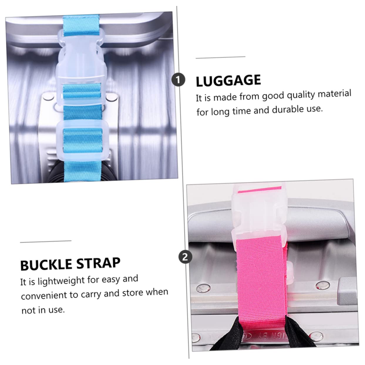 3 Set Cinghie Regolabili Per Valigia Con Fibbia Pratica E Leggera Per Viaggi E Sicurezza Luggage Belt Multi 5 Pezzi*3