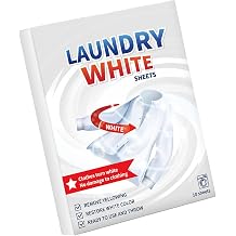 Of 10 Concentrated Whitener Sheets for Laundry Stain Removal Safe for Color and Whites Formulas Non-Irritating & Fast-Acting
