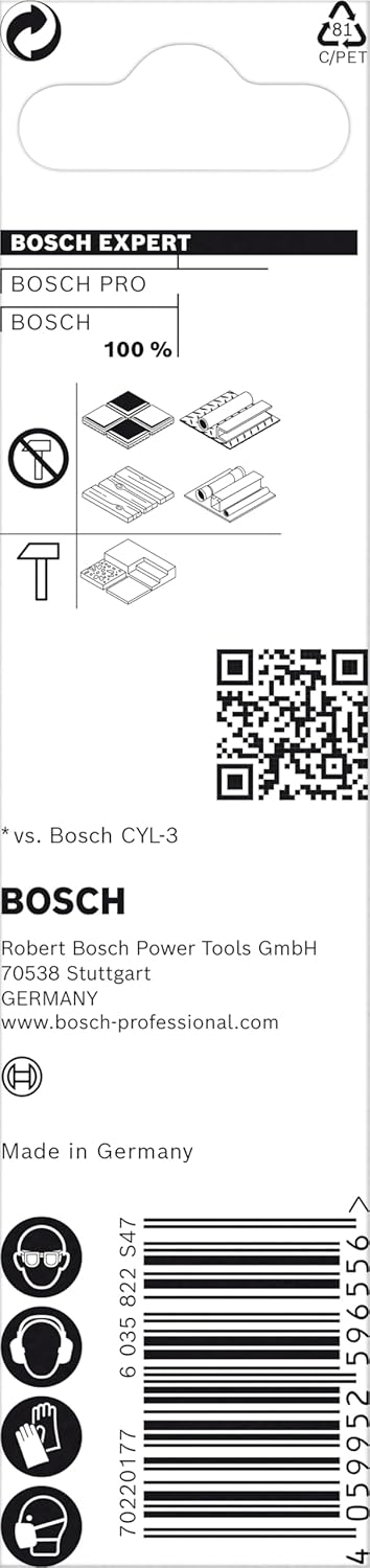 Bosch Professional 1x Expert CYL-9 MultiConstruction Drill Bit (for Concrete, Ø 12,00x250 mm, Accessories Rotary Impact Drill)