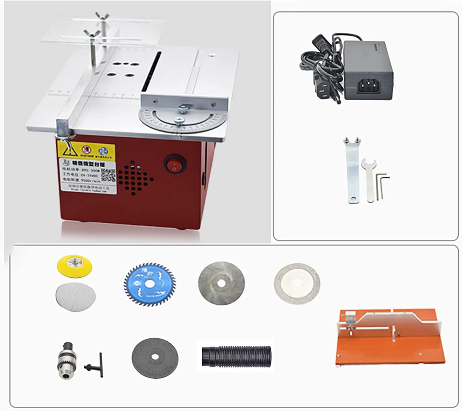 Precision Table Saws Saw Blade Height Adjustable with Push Table Cutting Saw,Grinding and Polishing Function for Crafts Handmade Wood/Metal/Plastic Cutting