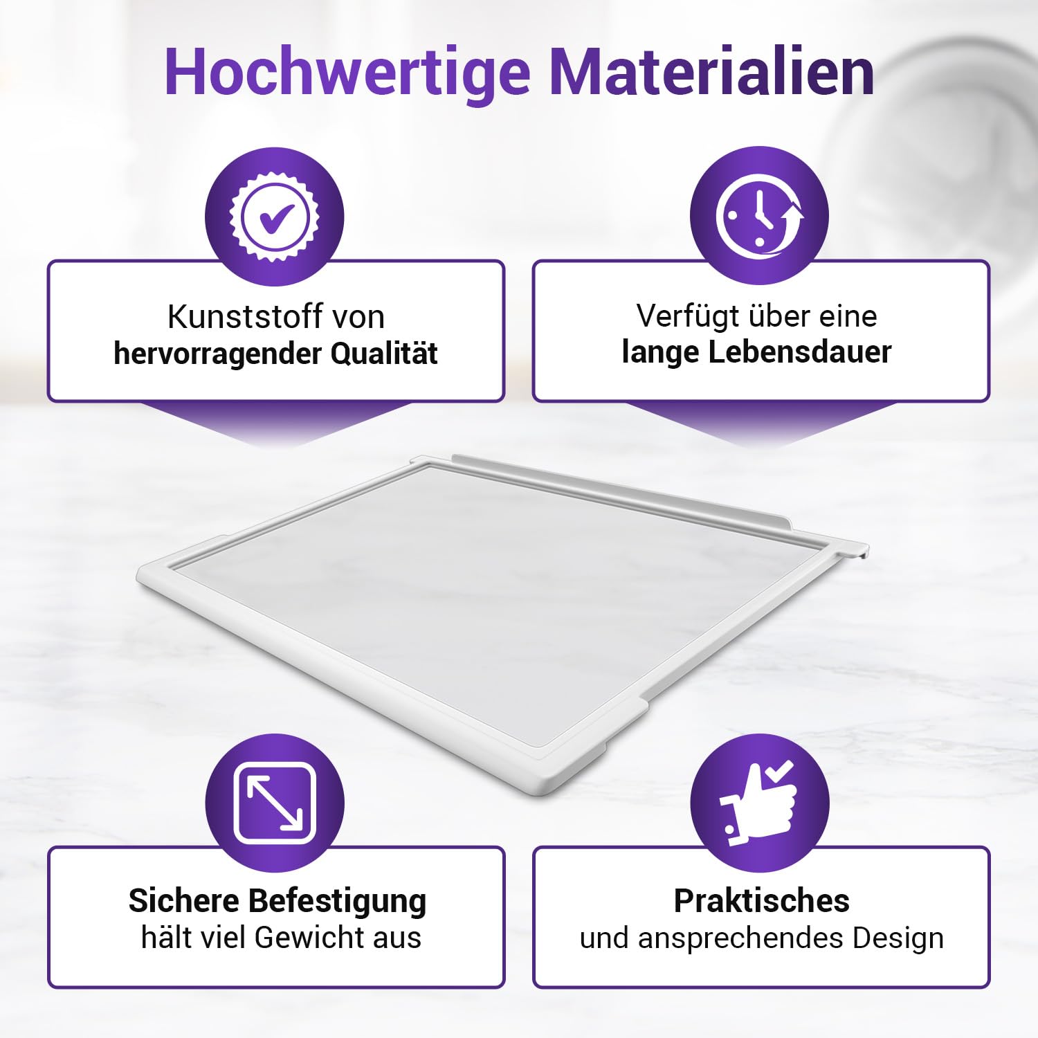 Viоks.pro Kühlschrank Glasplatte 465 x 300 mm oben für Kühlteil Ersatz für Gorenje Kühlschrank Einlegeboden Glas 163336 179066 692368 Küppersbusch 432159 & Gorenje Kühlschrank Ersatzteile