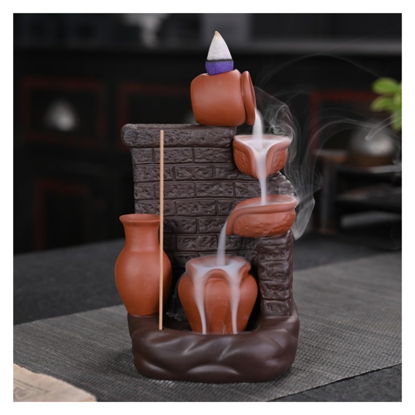 Porta Incenso Bruciatore Incenso Bruciatore Di Incenso Di Riflusso Di Incenso Linea Di Ceramica Arredamento Creativo In Ceramica Sabbia Viola Portaincenso Per Famiglia