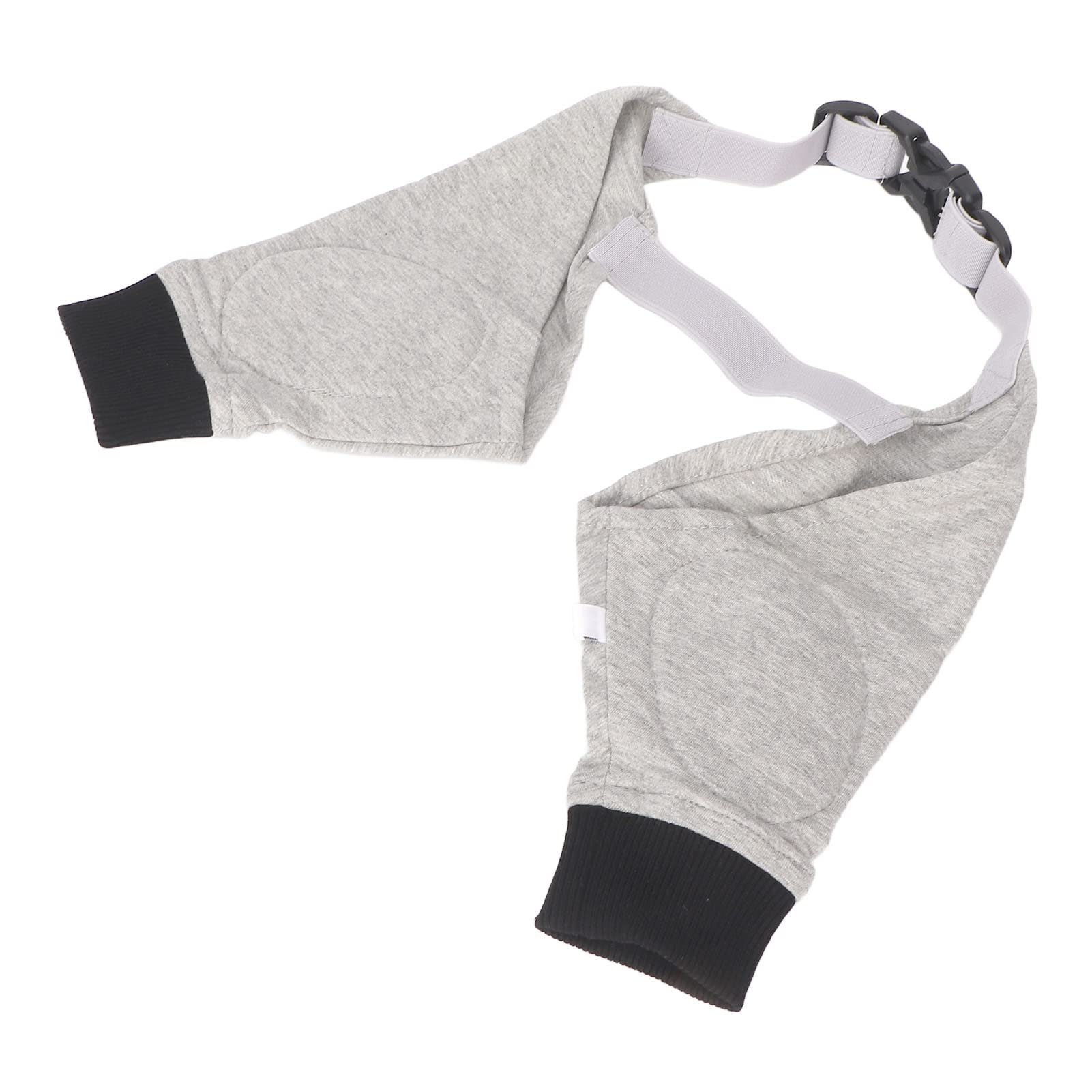 Protège-coude pour Chien, Respirant, Réglable, Chauffant Les Articulations, Manchon de Jambe Avant pour Chiens, Chiot, pour Articulations Blessées, Confortable, Coton/Polyester, Gris, Noir (L)