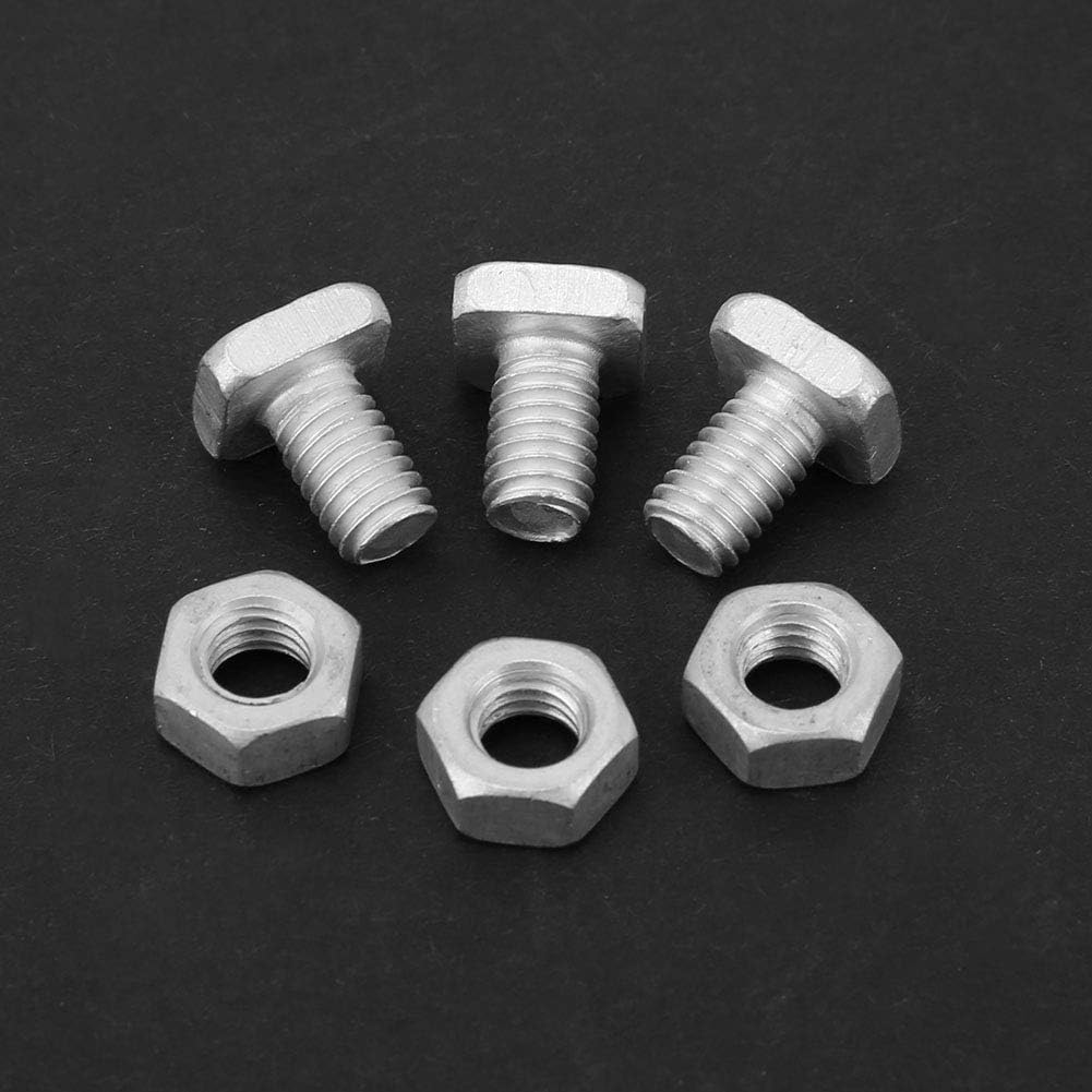 TOPINCN Greenhouse Repair Kit Hardware Set - 50pcs Aluminum Nut + 50pcs Bolt - Silver
