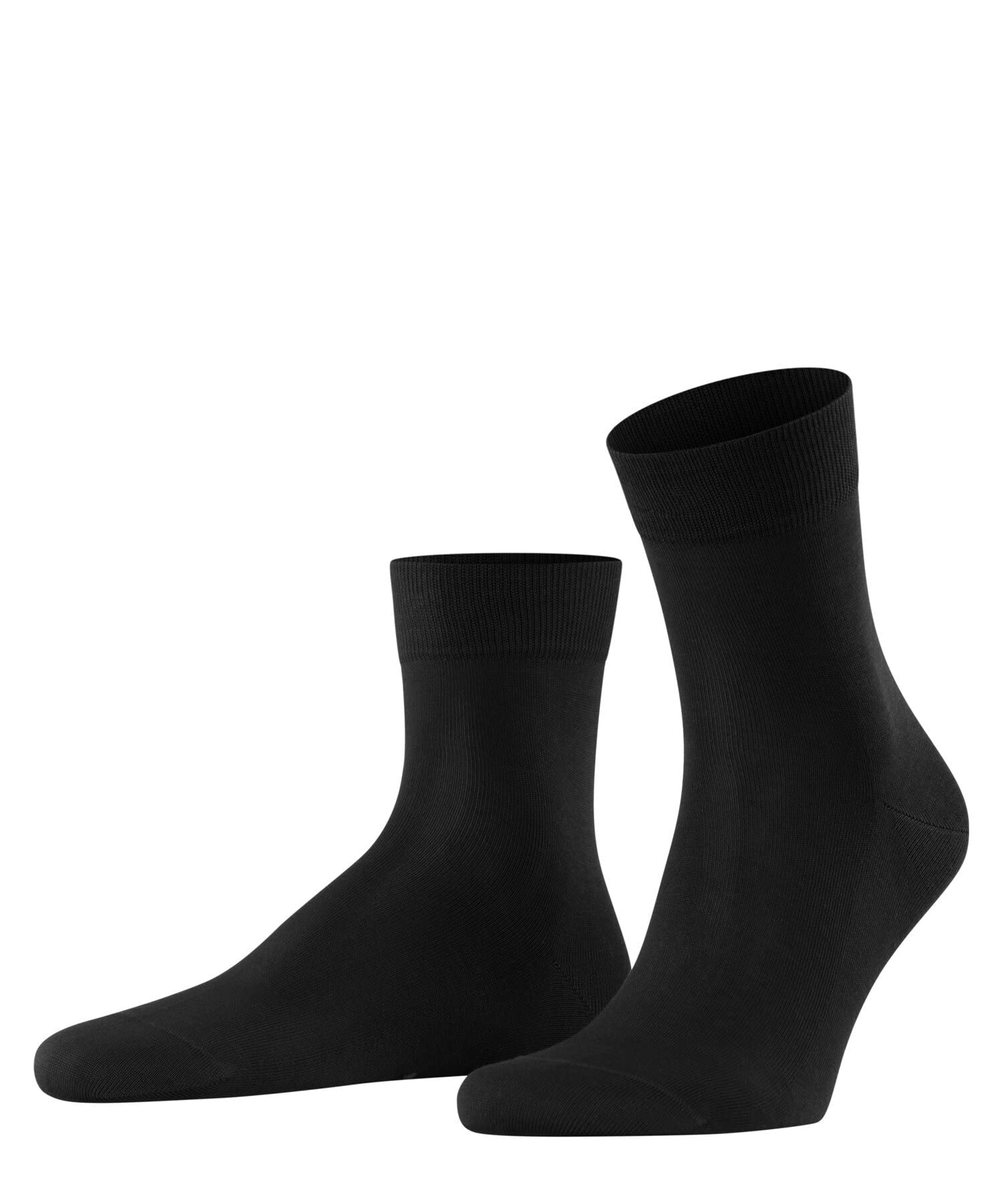 FALKE Men's Tiago M Sso Fil D'Écosse Cotton Plain 1 Pair Socks, Black 3000, 8.5-9.5