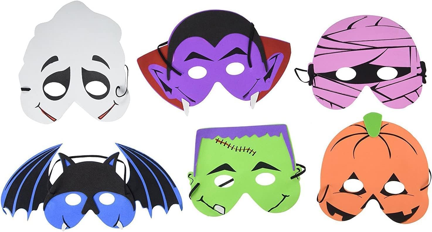 Foam Halloween Masks - 12pk : Clothing, Shoes & Jewelry
