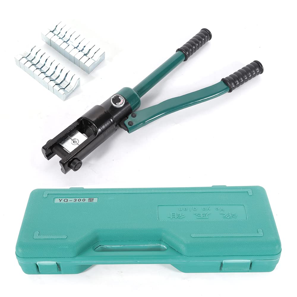 16T pinza a pressione idraulica 16 – 300 mm², pinza crimpatrice con testa girevole e crimpatura, in alluminio e filo di rame