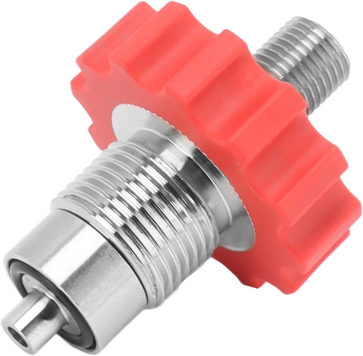 CO2 Inflation Connector Stainless Steel G5/8 to 1/4 BSPP Thread Durable Soda Water Bottle Parts for Home Bar and Carbonation Enthusiasts