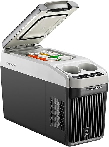 Refrigerador de consola central de 12 voltios, refrigerador de automóvil de 16 cuartos (15 litros) (-4  a 50 ), refrigerador portátil para