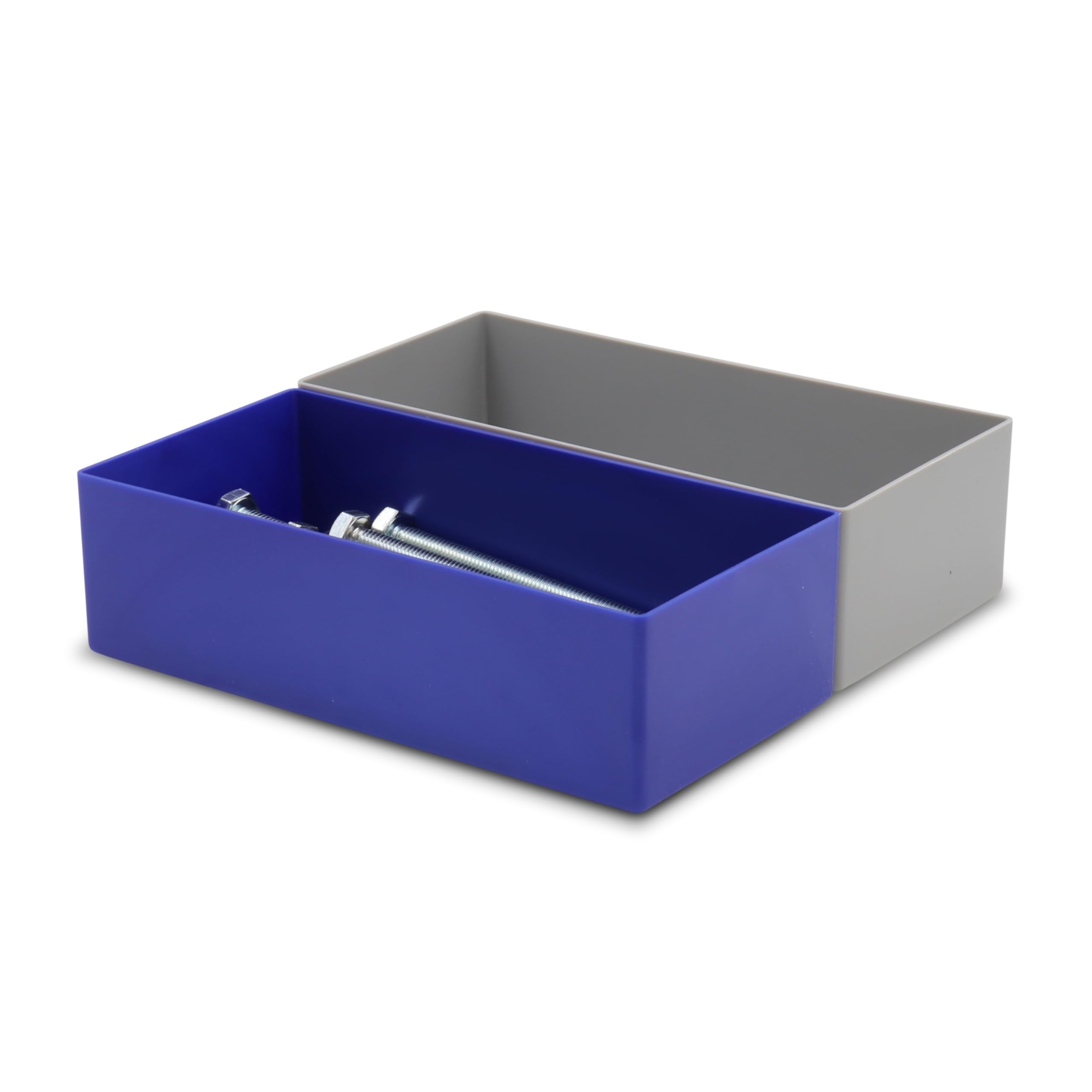 Kunststoff-Einsatzkasten Sortierbox grau 216x108x63 mm 25 Stück