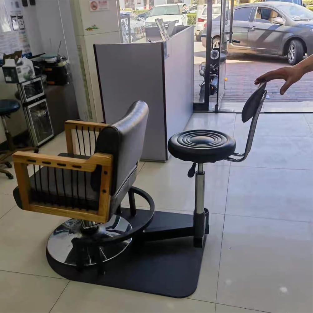 360° Drehbarer Friseurstuhl, Höhenverstellbarer Hydraulik-Friseurstuhl Im Modernen Design mit Stahlfuß für Beauty-Salons und Barbershops