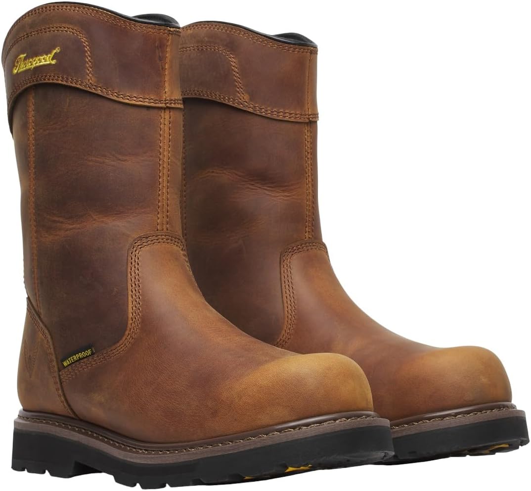 Thorogood Jobsite Series – 11″ Waterproof Composite Safety Toe Boots for Men, Industrial-and-Construction-Boots, Slip-Resistant Sole
