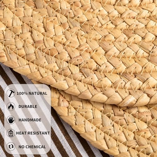 14roundwovenplacematssetof6naturalextrawideplacematsbraidedheatresistantplacematsfarmhousebohofringeplacematswipeablecirclewickerplacemats Urban Country Home Decor 14 round woven placemats set of 6 natural extra wide placemats braided heat resistant placemats farmhouse boho fringe place mats wipeable circle wicker placemats urban country home decor