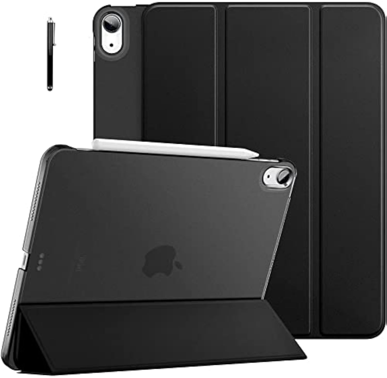 Robustrion Cover for iPad Air 5th Generation Cover / 4th Generation Smart Flip Case with Translucent Back - Black (B09GRN4J49) Amazon Price History, Amazon Price Tracker