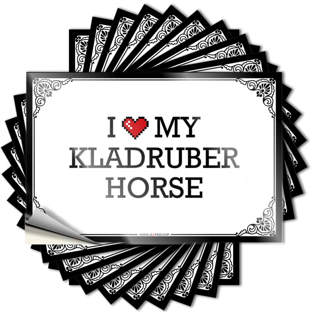 Fzfn Colour Dorm Decorations Water Lettering Sticker - I Love My Kladruber Horse Punk Durable Sticker Easy Apply For Antimicrobial Decor(12X18cm)