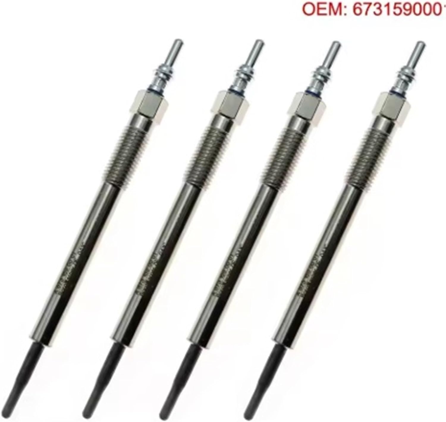 Heater Glow Plugs Kit Compatible With Ssangyong For Tivoli D16F 2015-2020 A6731590001 6731590001 Preheating Plug Auxiliary Glow Plug