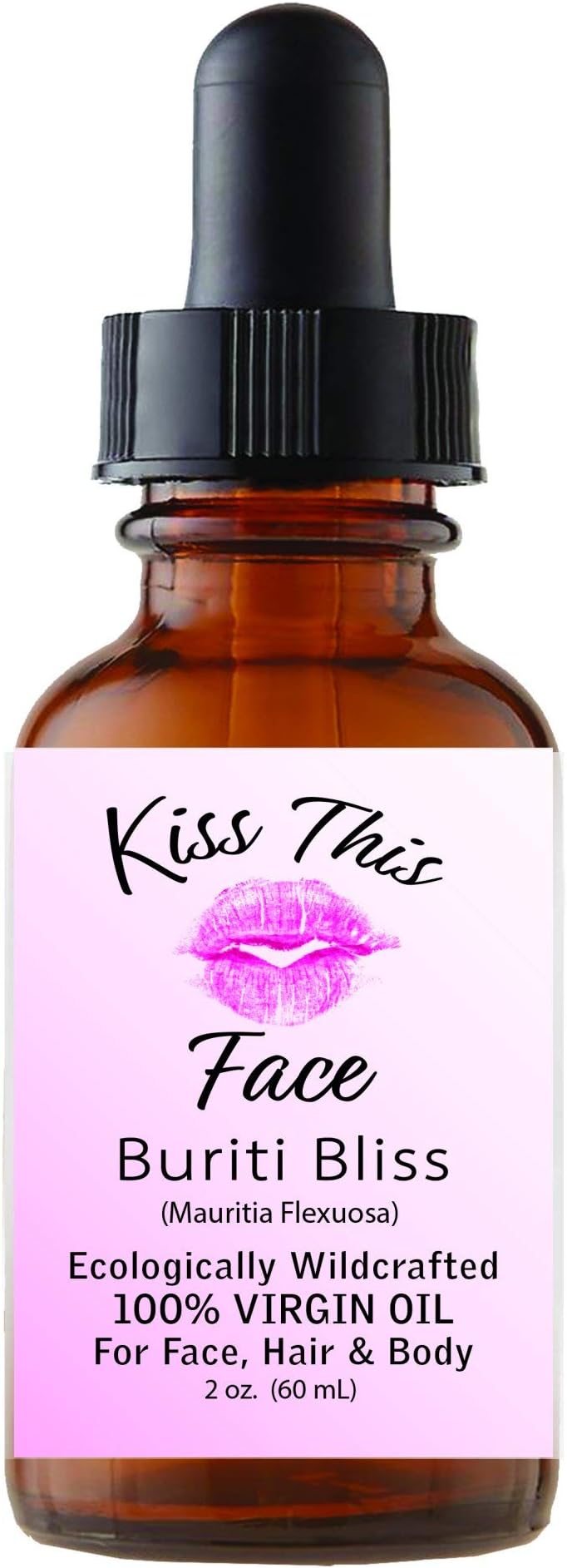 BURITI BLISS 100% Virgin Aguaje Oil. For Face, Hair and Body. All Natural, Wildcrafted, Non-Diluted Fruit Oil. 2 oz Bottle