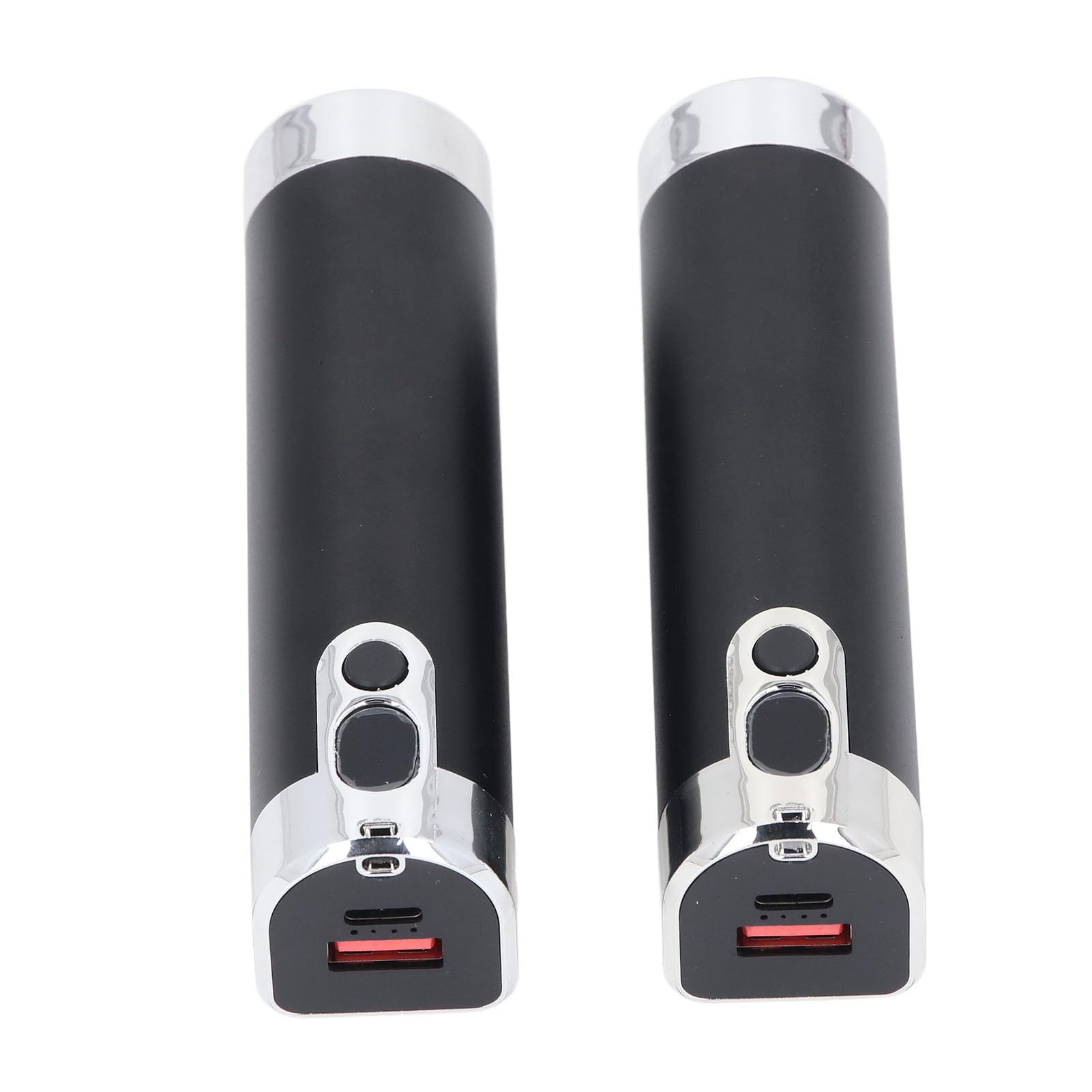Scaldamani Elettrici Ricaricabili Magnetici 3 in 1 con Torcia e Power Bank per Pesca Campeggio Confezione da 2