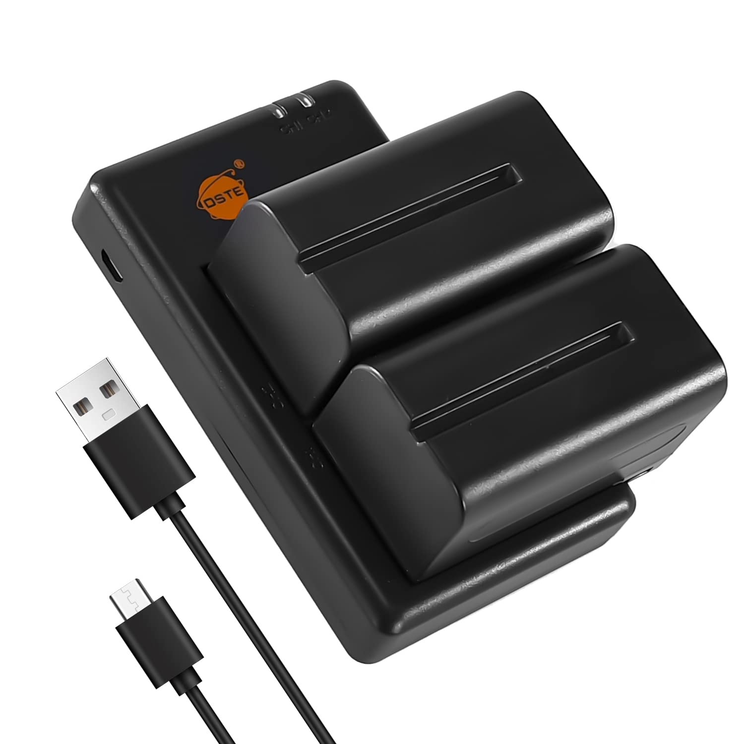 DSTE 2PCS NP-F730 NP-F750 (5000mAh/7.4V) Batterie Chargeur Compatible pour Sony DCR-TRV820K,CCD-SC65,CCD-TRV815,DCR-TRV9,CCD-TR3,CCD-TRV82,DCR-TRV900,CCD-TR3000,CCD-TRV85,CCD-TR3300