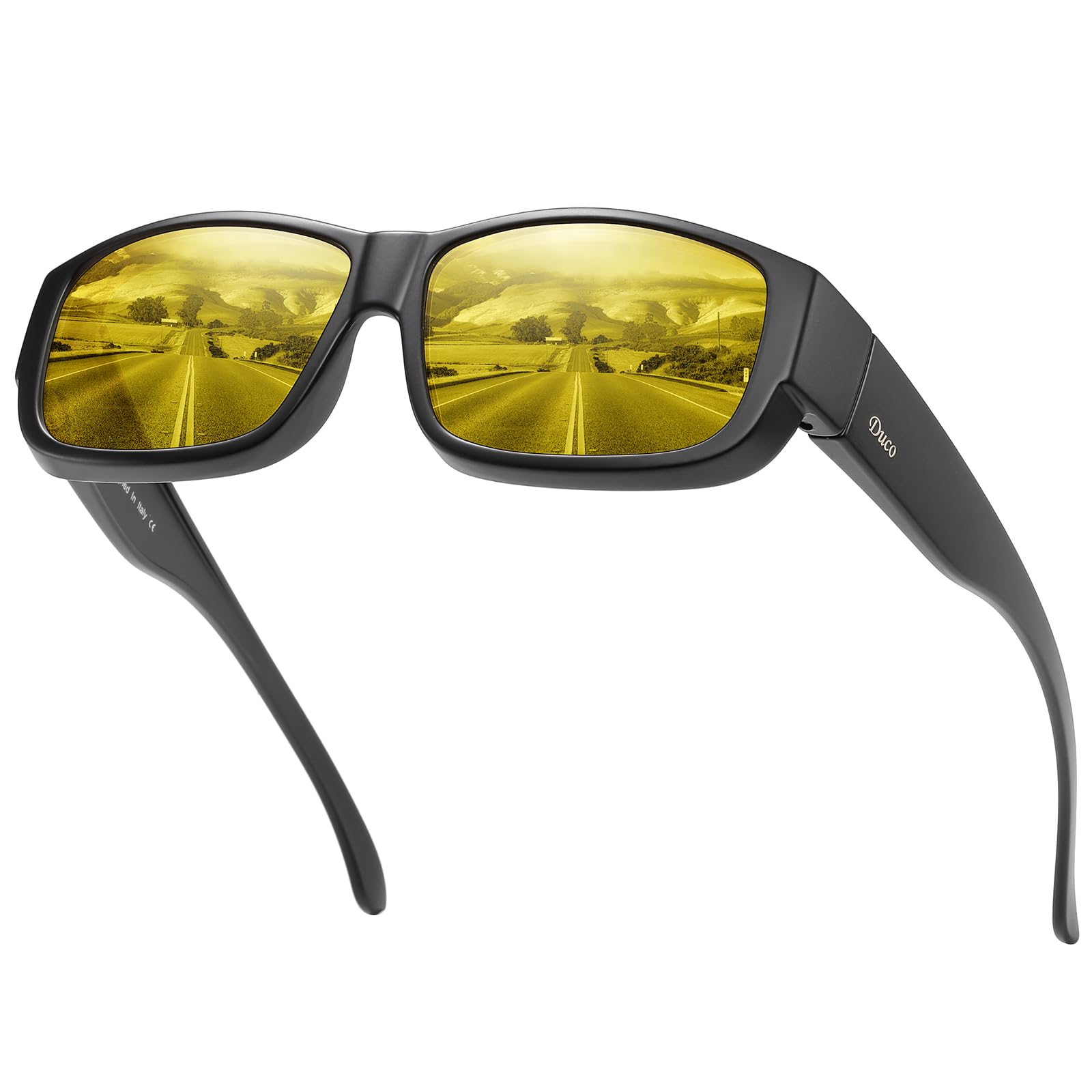 Snapklik.com : DUCO Night Vision Driving Glasses Fit Over Glasses For ...